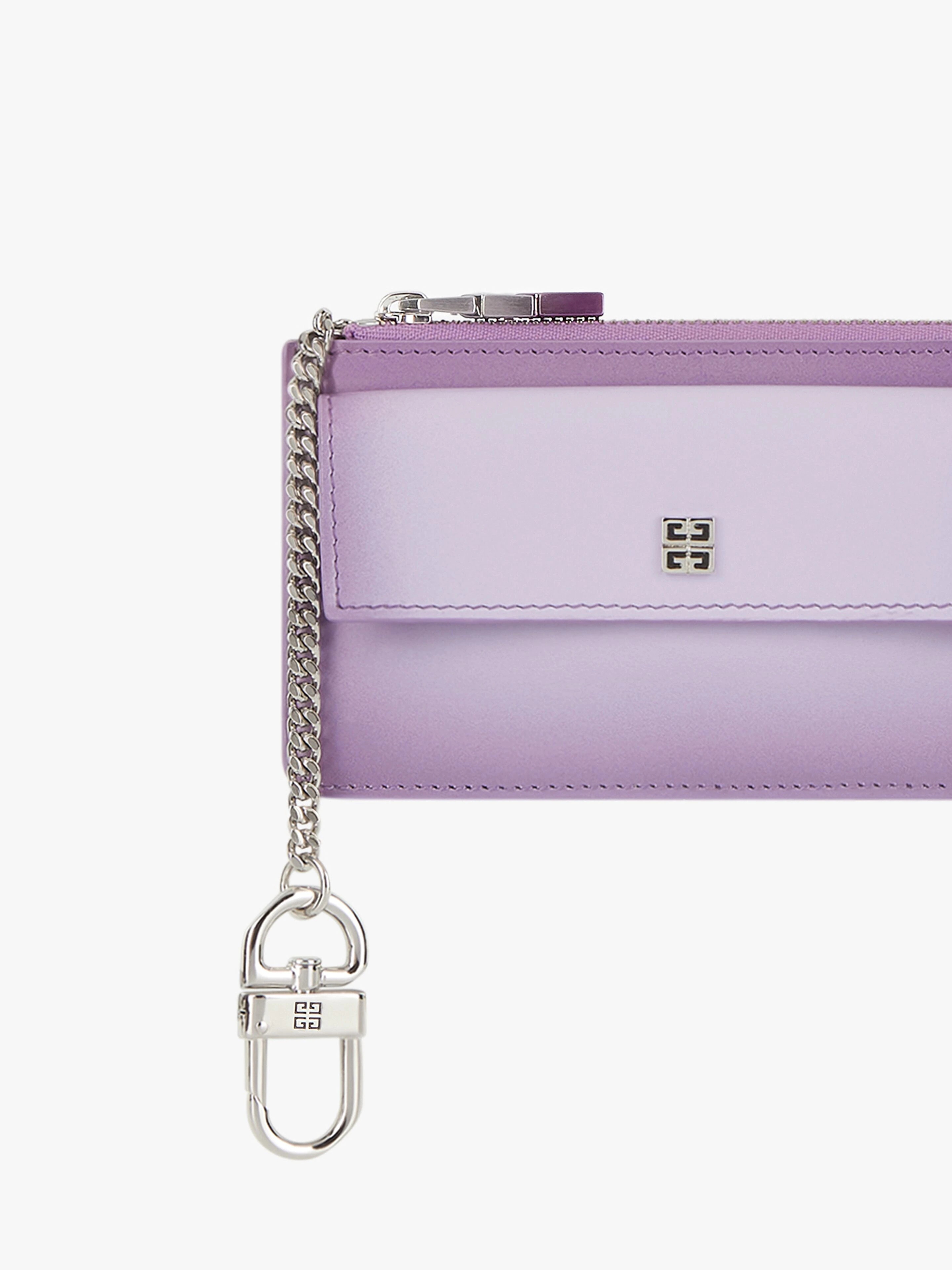 4G ZIPPED CARD HOLDER IN GRADIENT LEATHER - 2