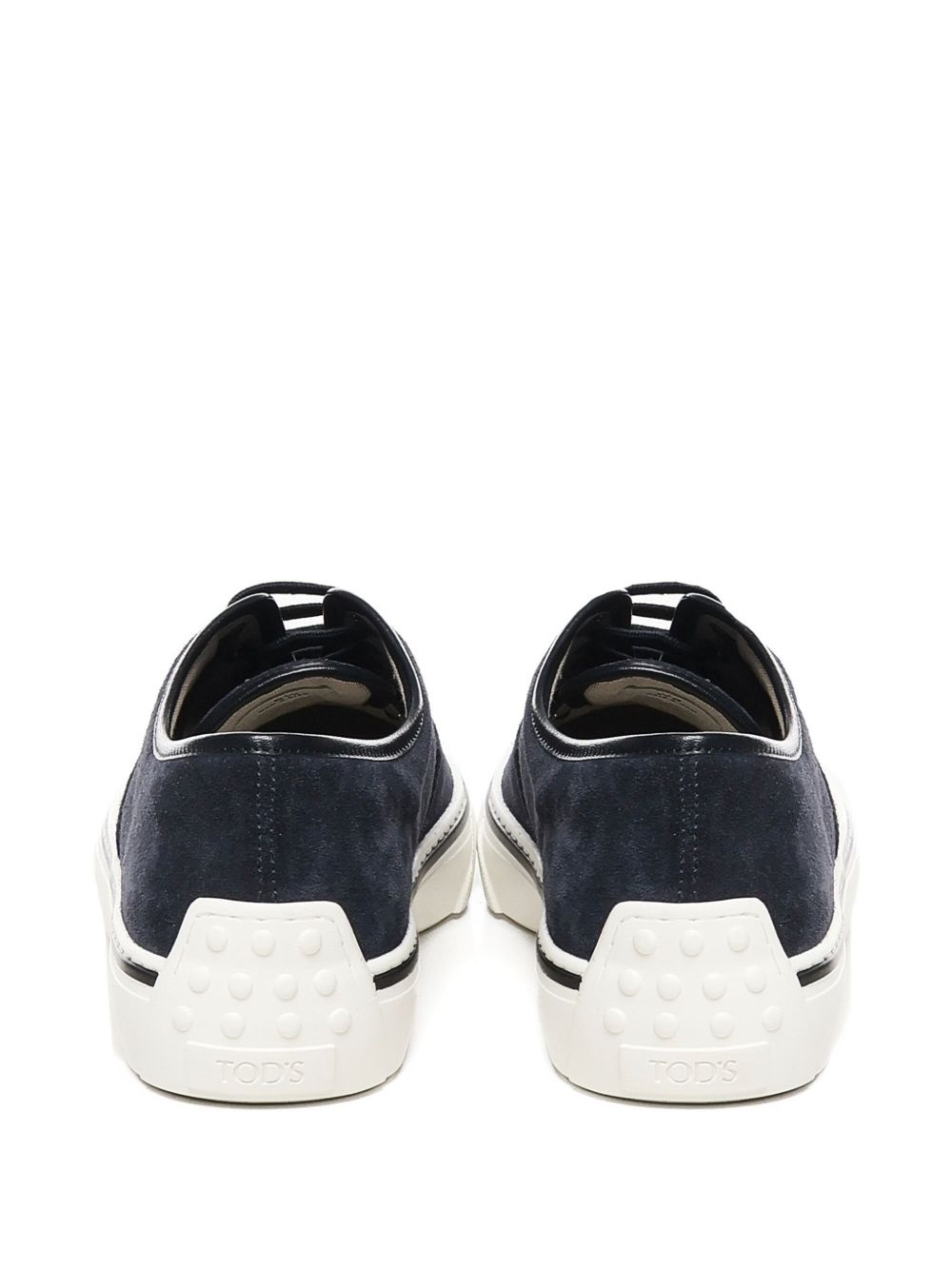 round-toe lace-up sneakers - 3
