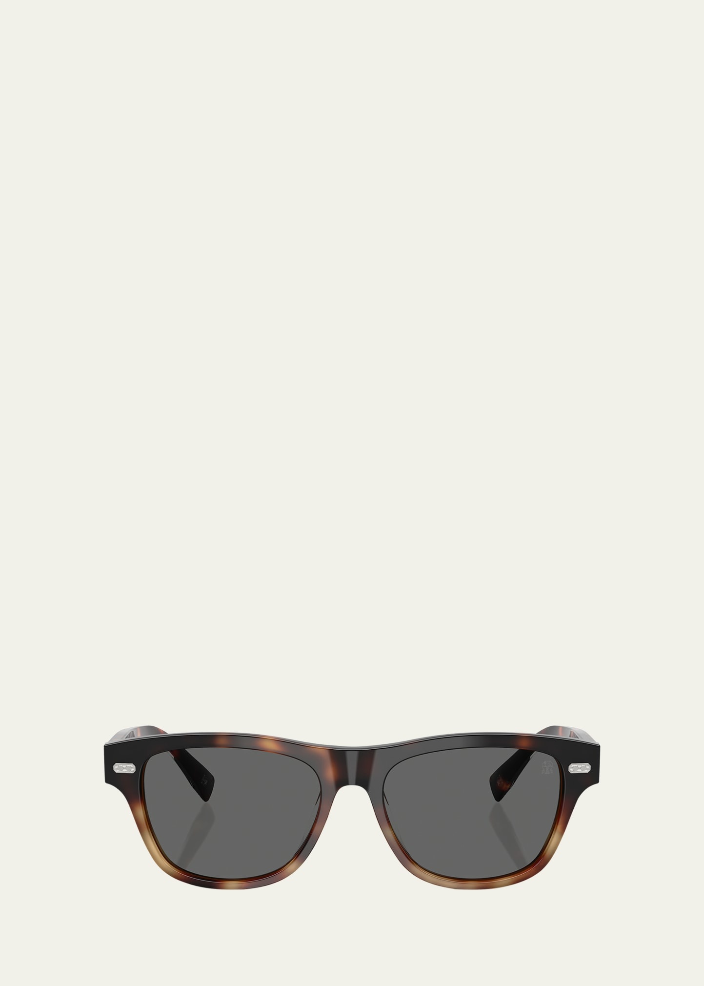 Havana Rectangle Acetate Sunglasses - 1