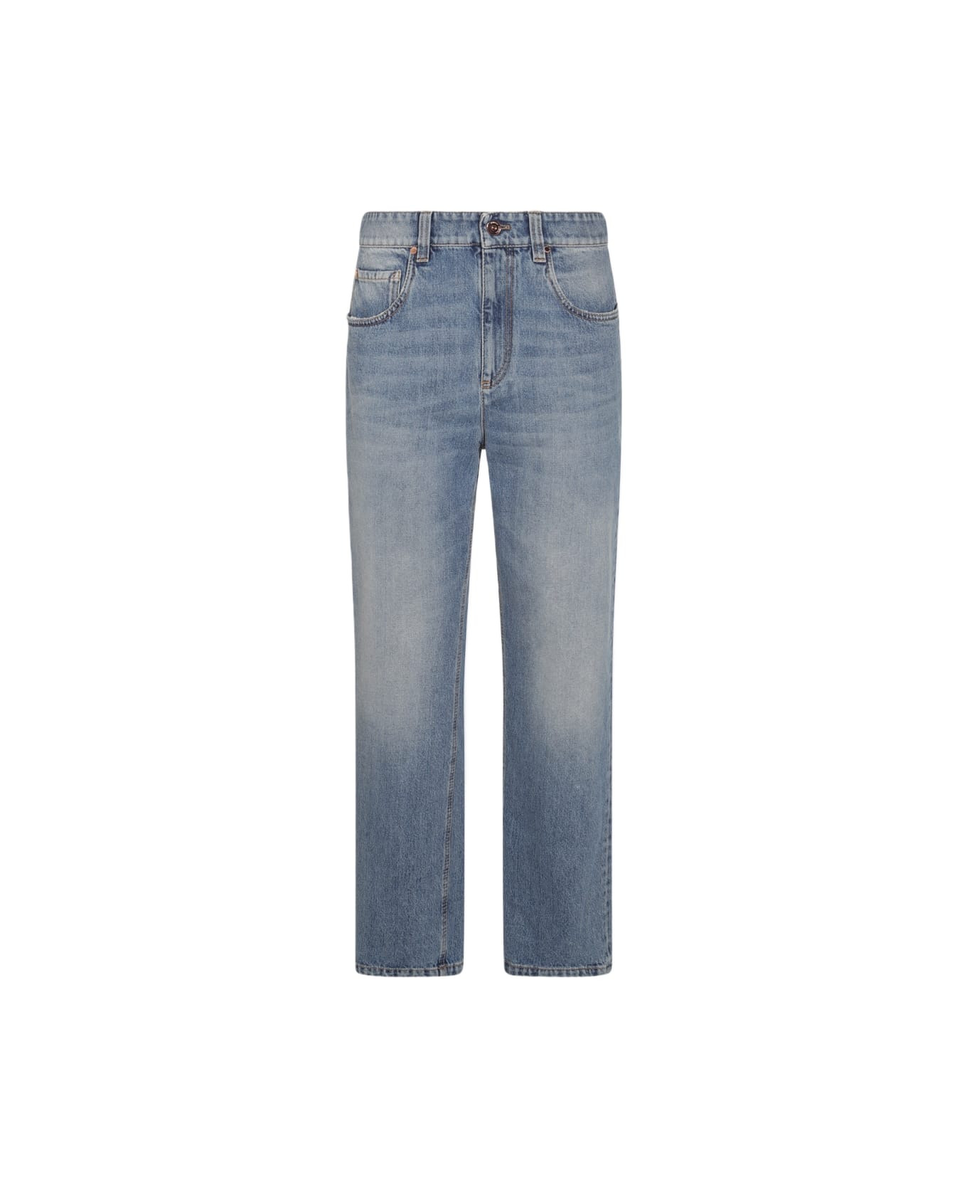 Blue Cotton Jeans - 1