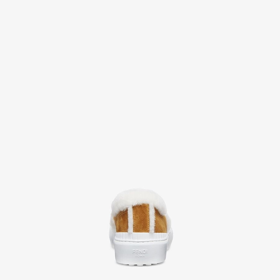 Yellow suede slip-ons - 3