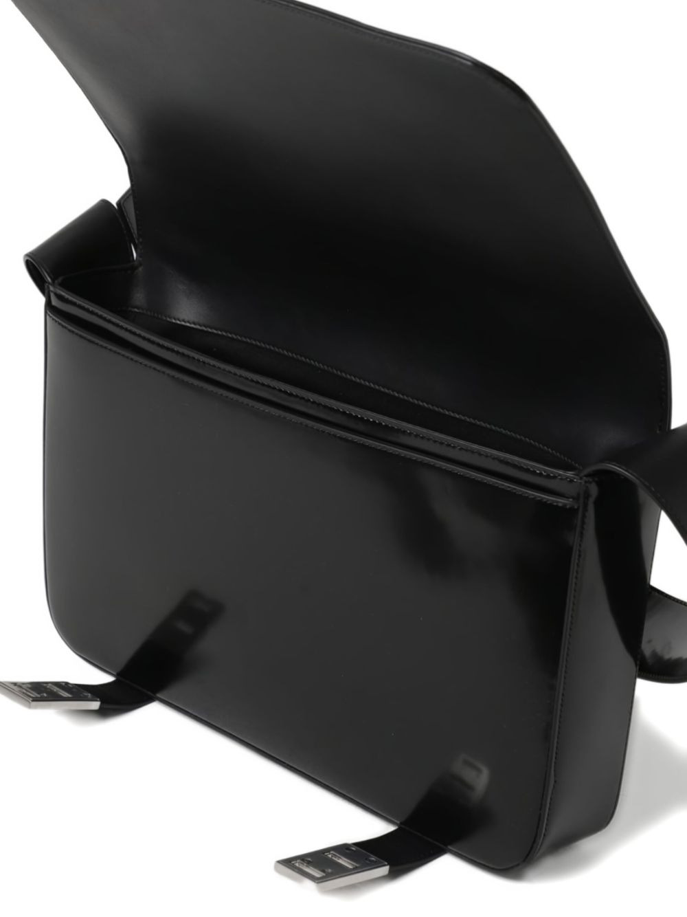 patent-leather clasp shoulder bag - 5