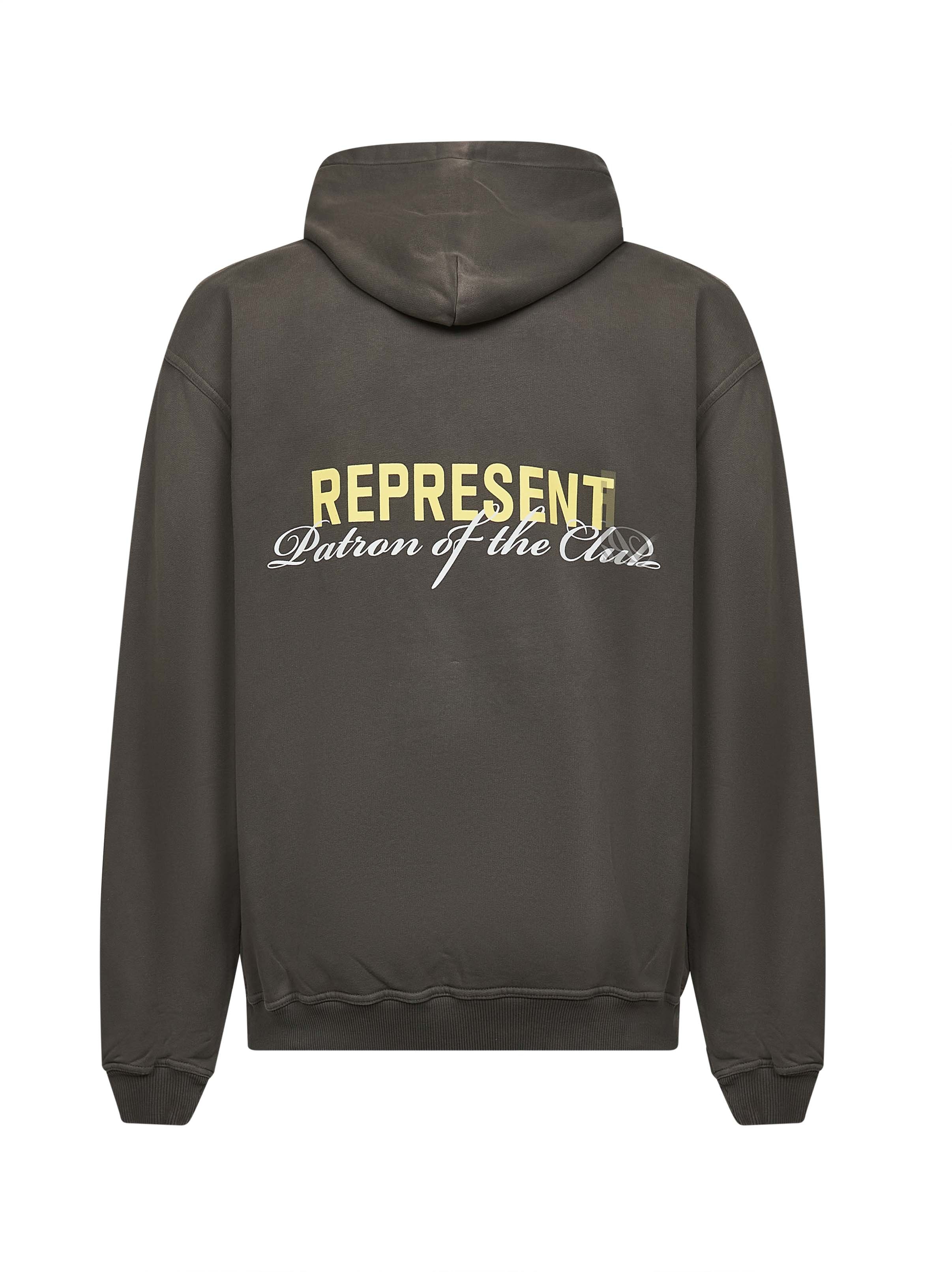 Washed olive Patron Of The Club hoodie - 2