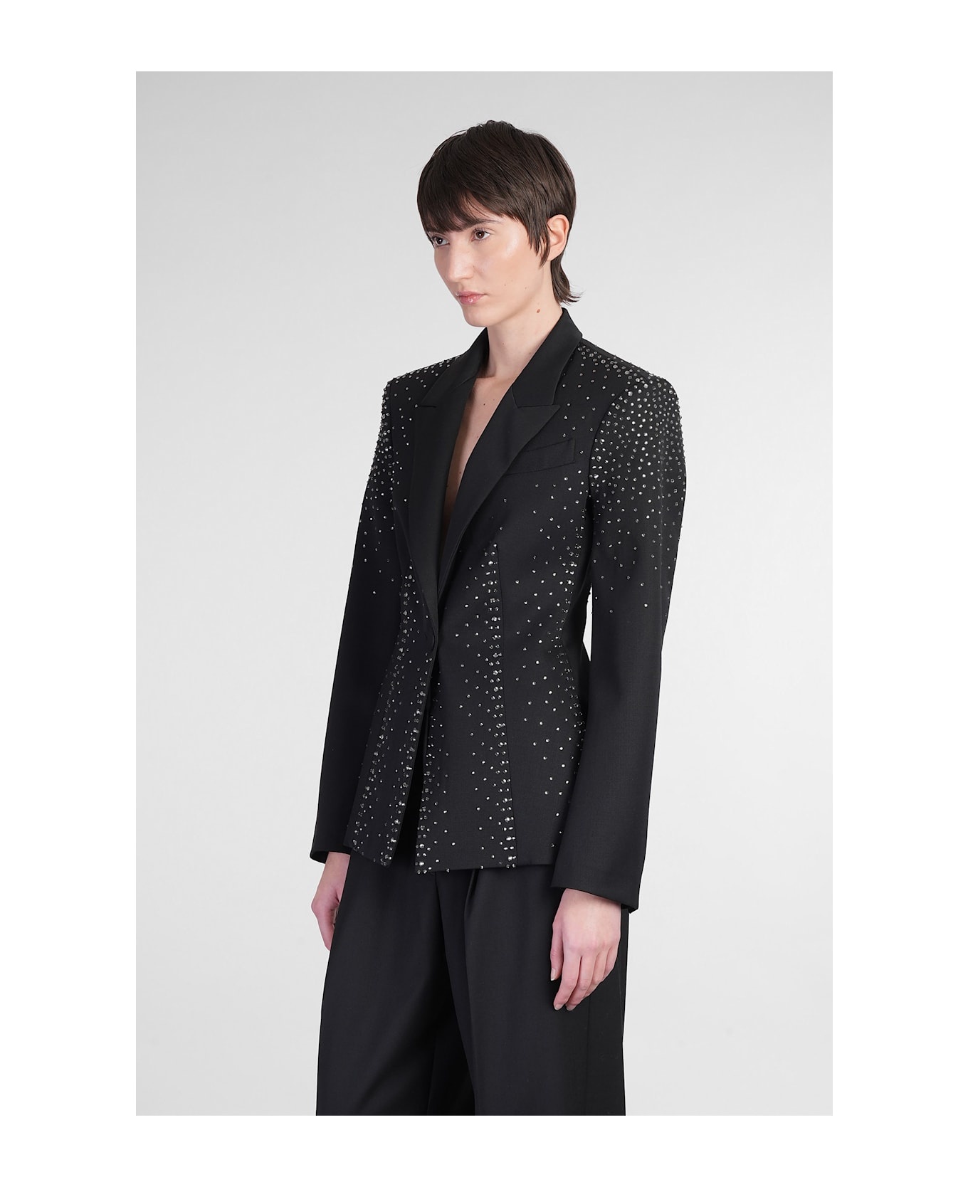 Blazer In Black Wool - 4