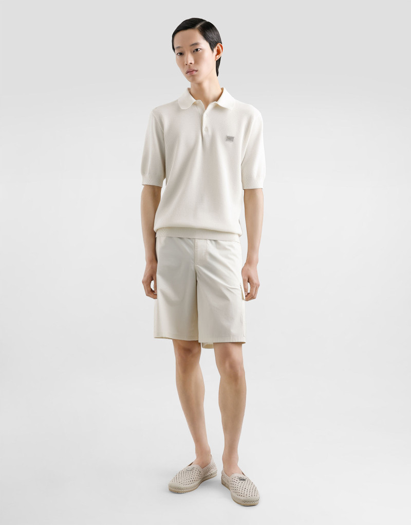 Dolce & Gabbana Cotton polo-shirt with logo tag outlook
