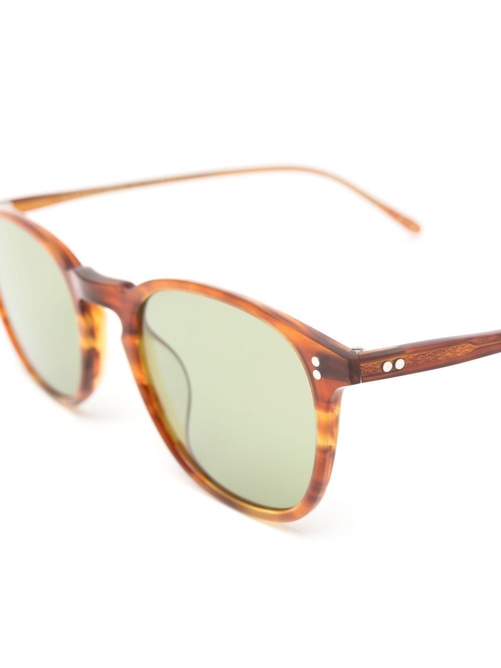 tortoiseshell-effect round-frame sunglasses - 3