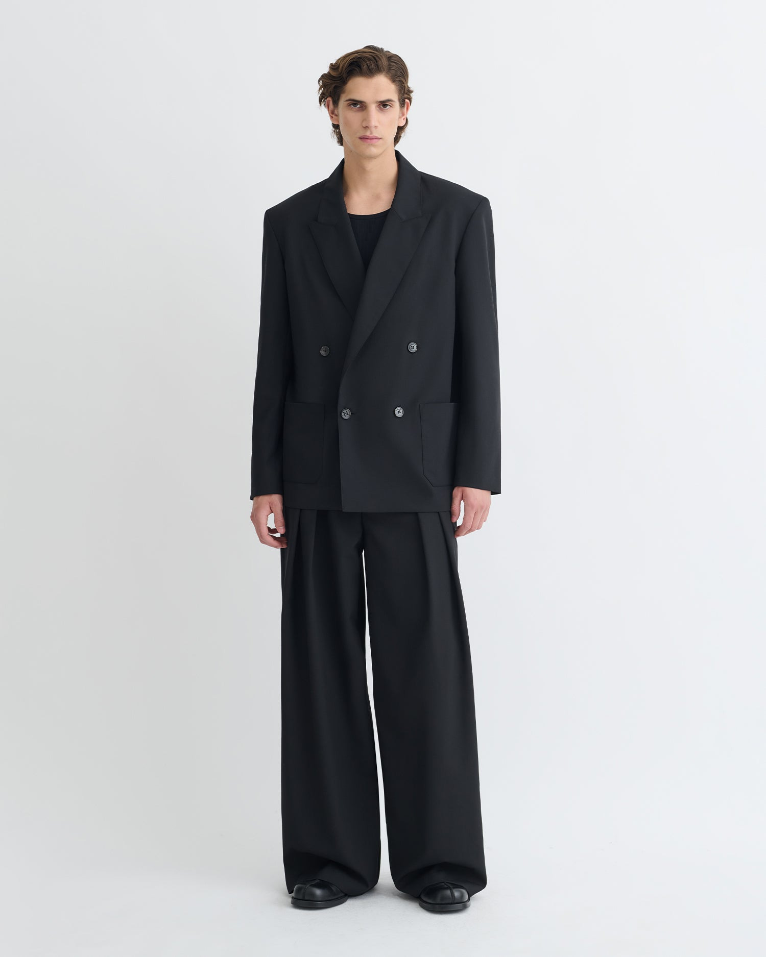 Pleated Wide-Leg Pants - 2