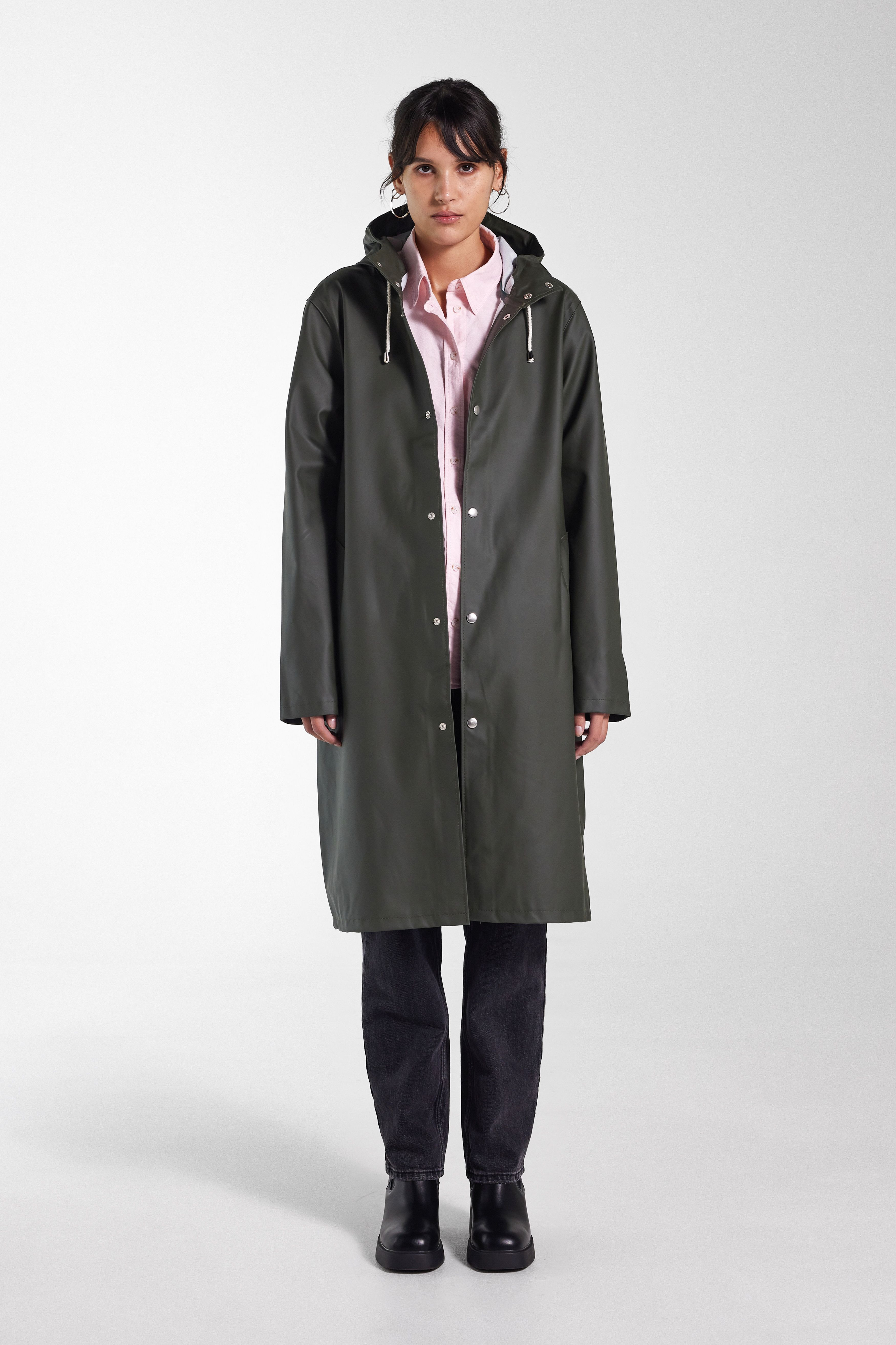 Stockholm Long Raincoat Green - 2
