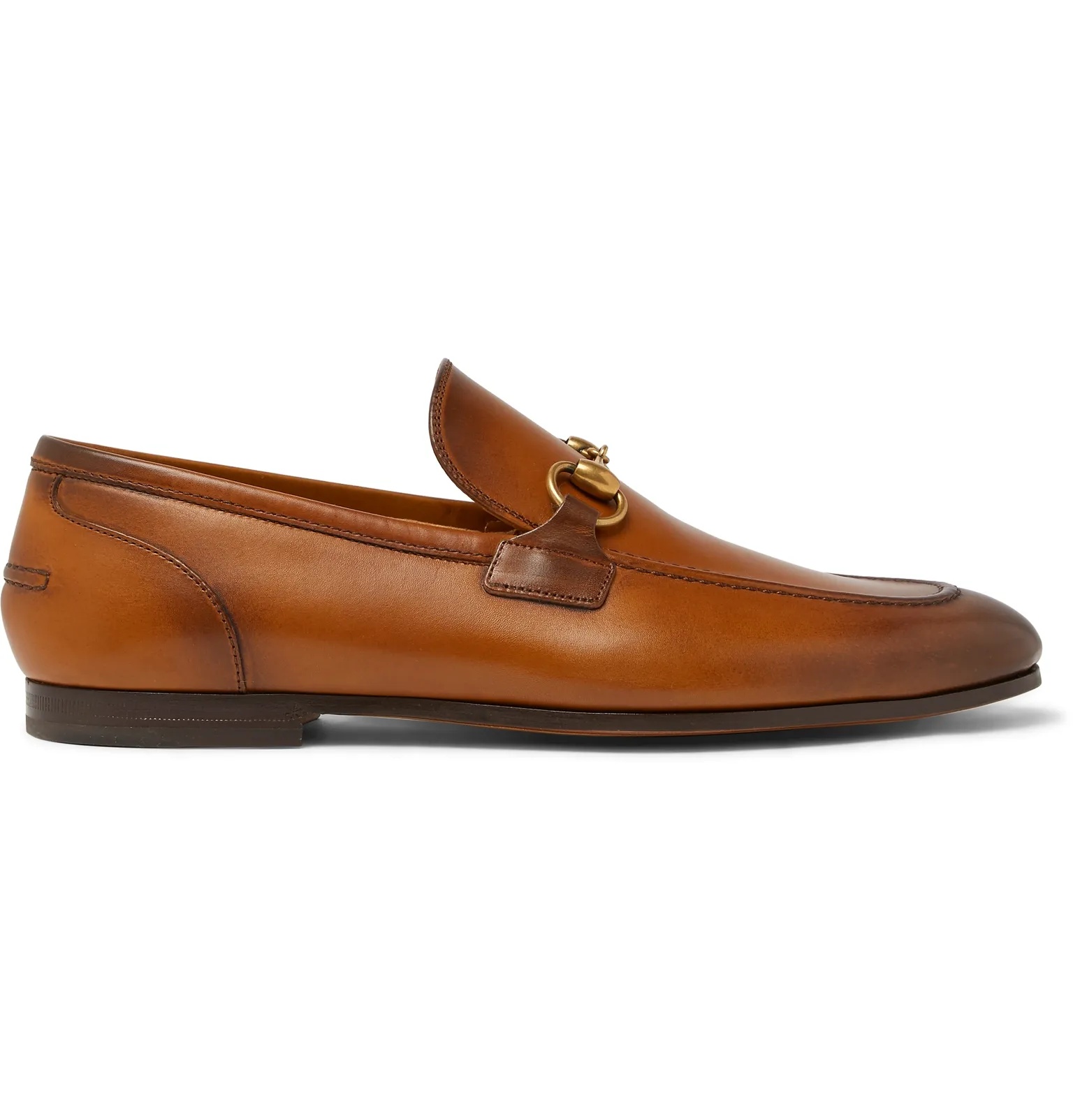 Jordaan Horsebit Burnished-Leather Loafers - 1