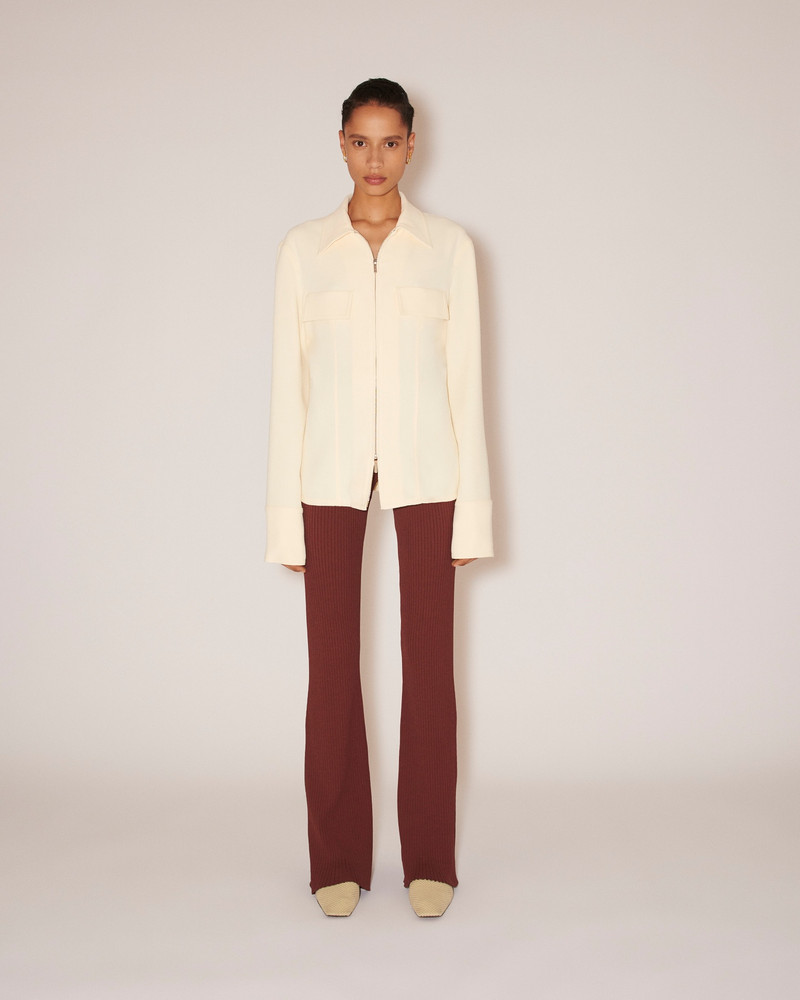 Nanushka CAMELLIAS - Boucle-crepe jacket - Vanilla outlook