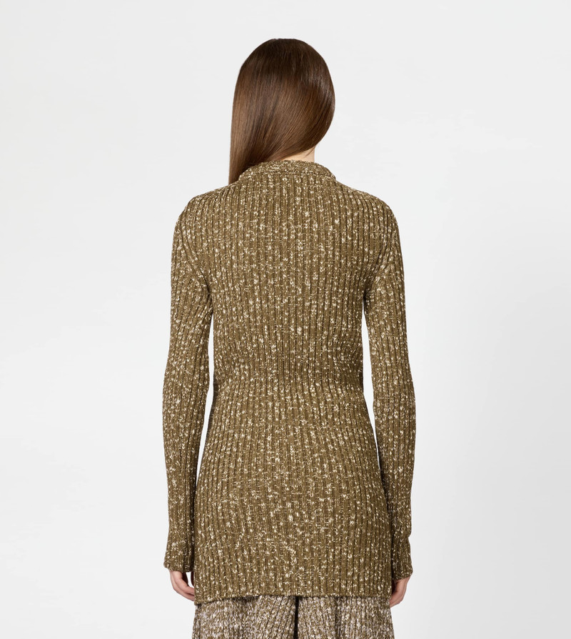 PULLOVER IN MOULINÉ KNIT - GREEN 4