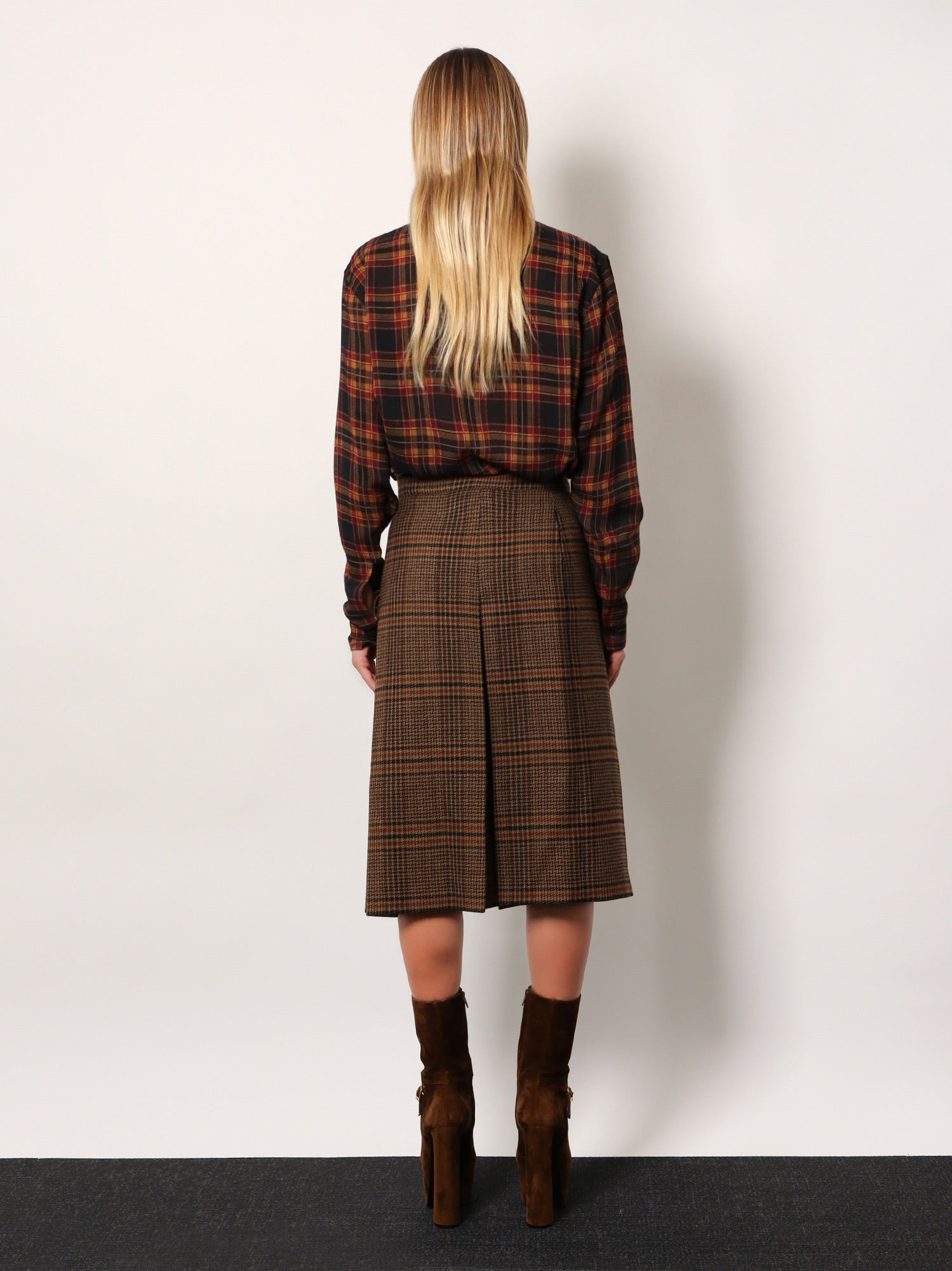Prince Of Wales Certified Virgin Wool Skirt - 3