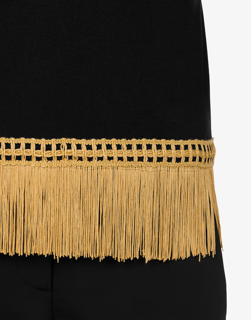 WOOL PULLOVER WITH FRINGING 4