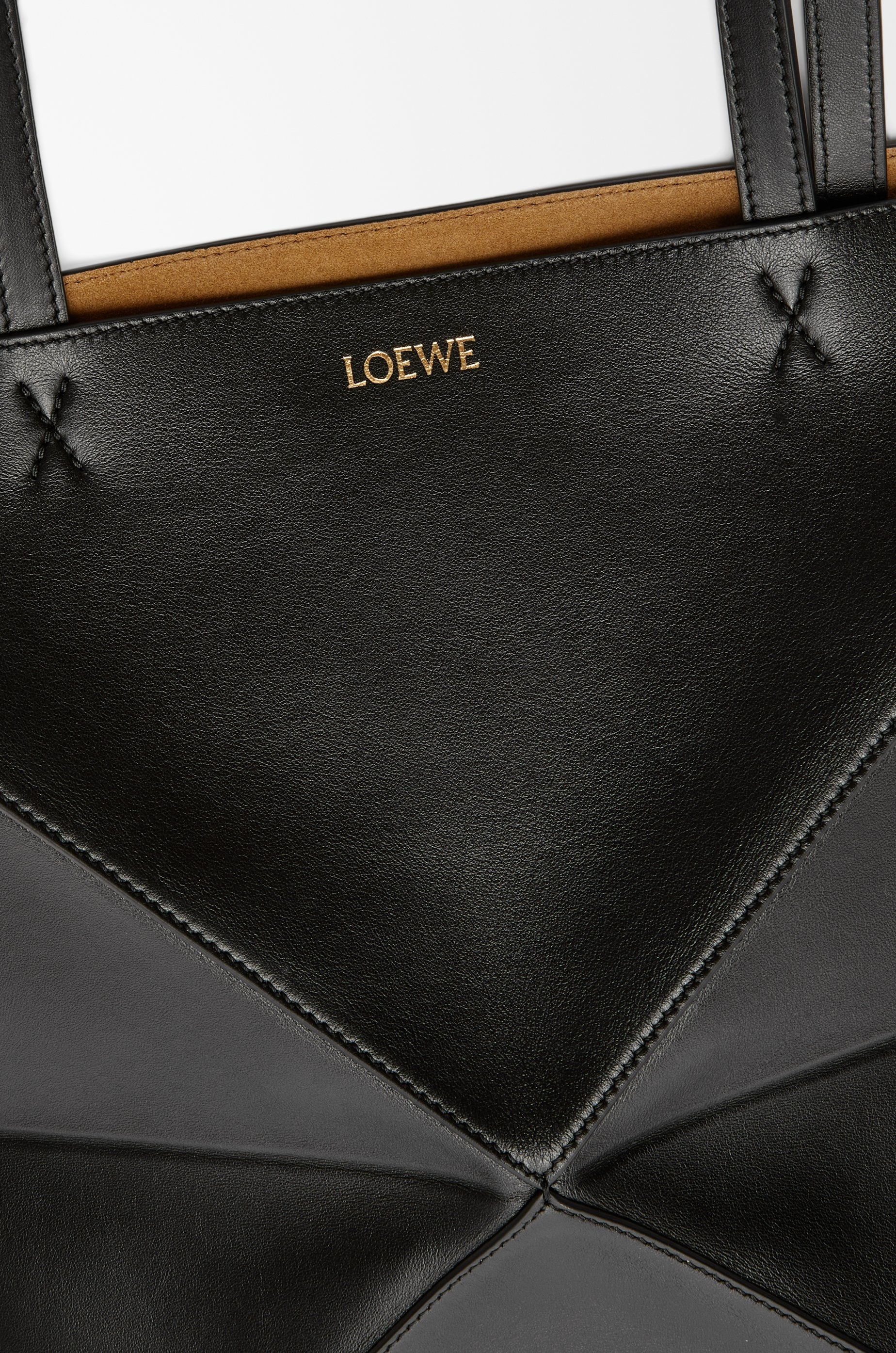 Puzzle Fold Tote in shiny calfskin - 10