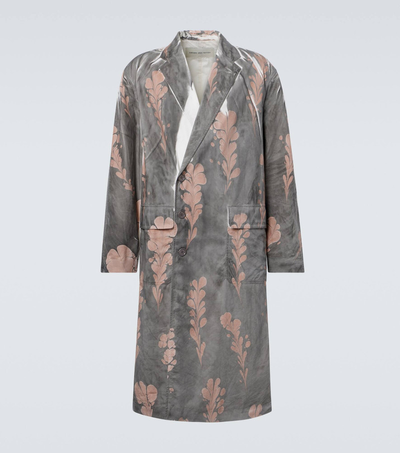 Printed double-breasted cotton coat - 1
