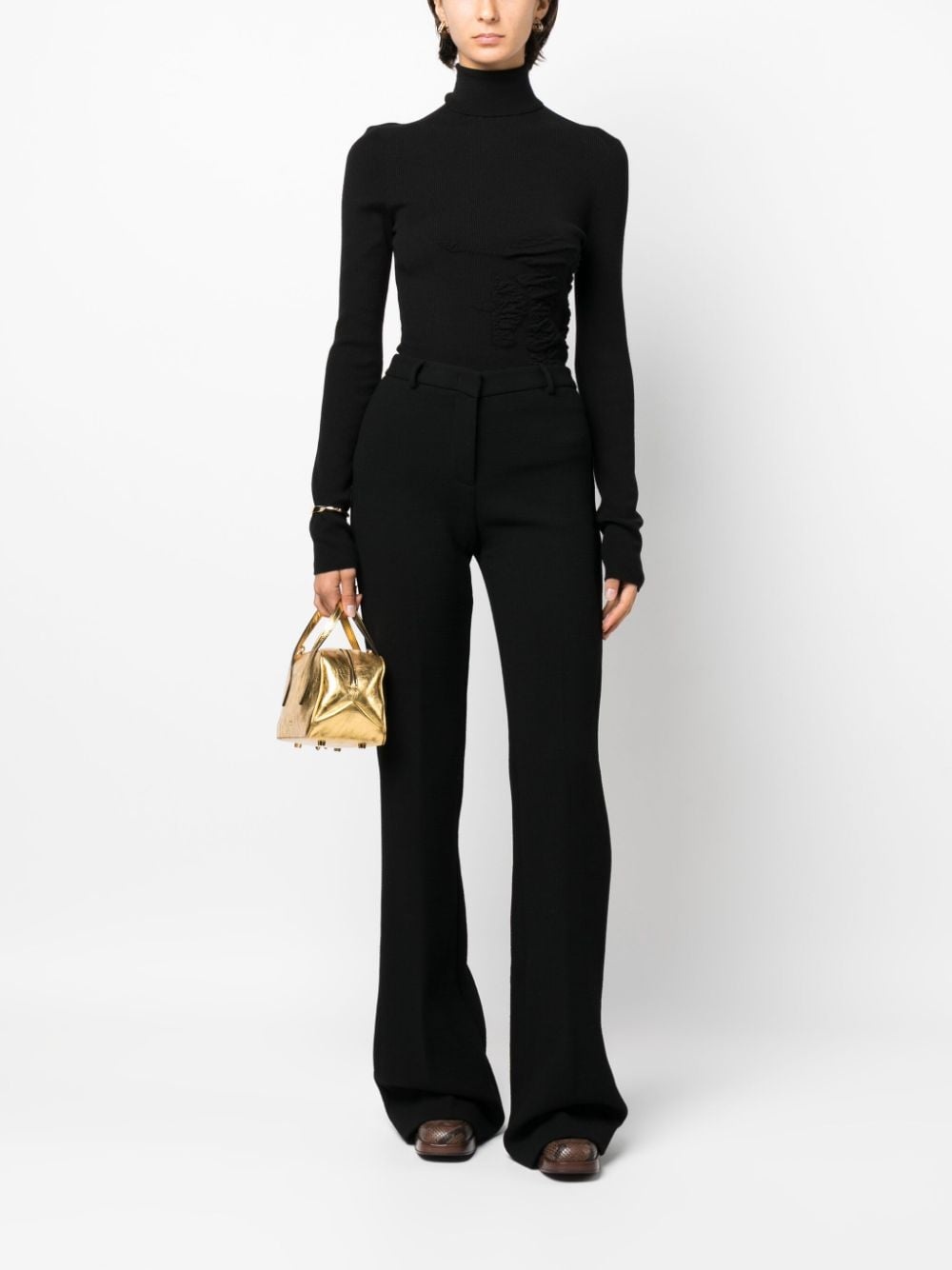 high-waist straight-leg tailored trousers - 2