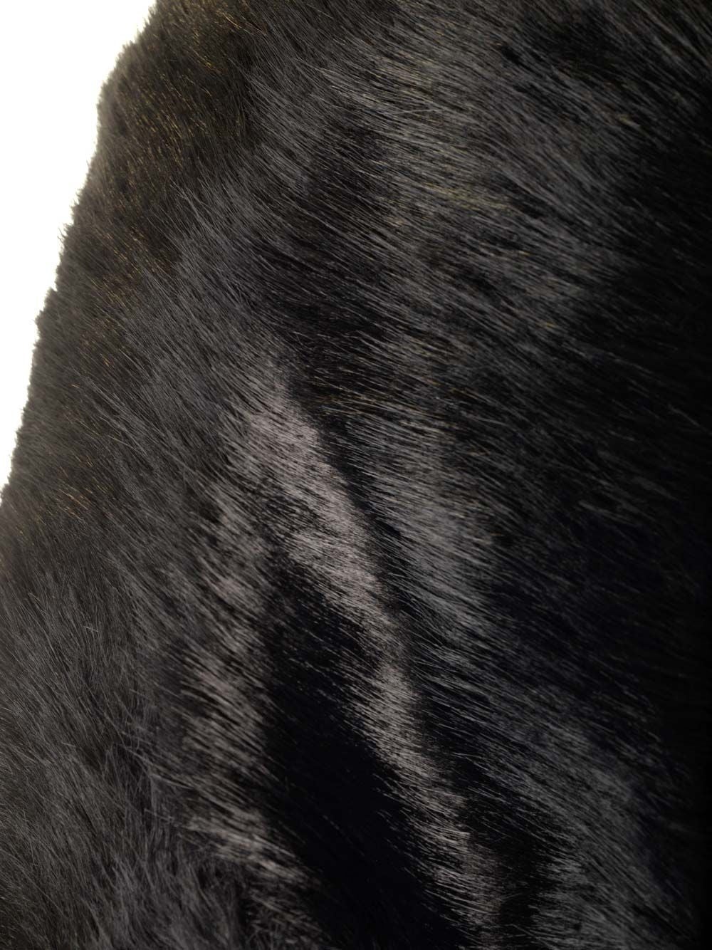 Faux Fur Cape Jackets Black - 4