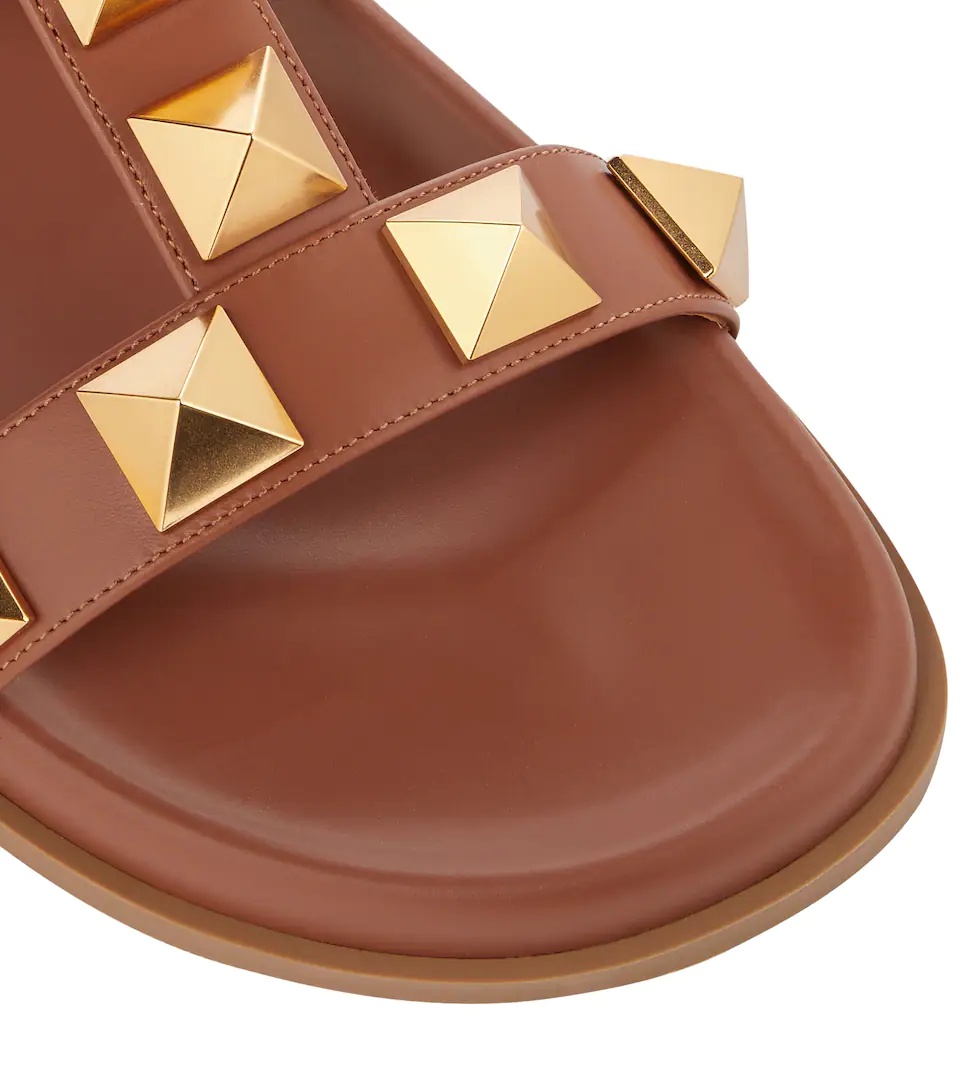Roman Stud leather slides - 6