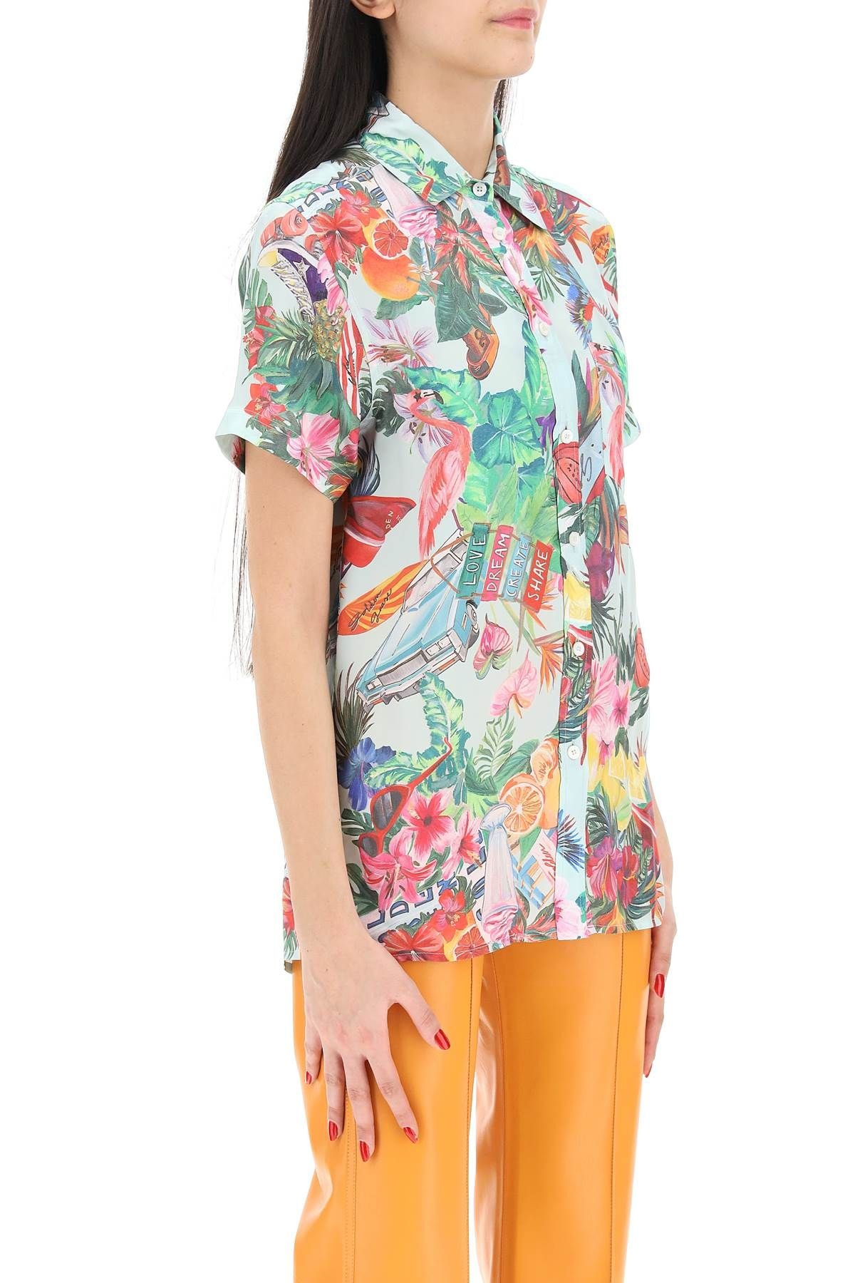 CLARISSA SHIRT WITH TROPICAL PRINT - 3