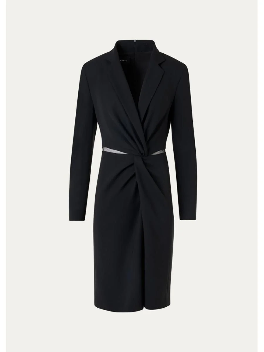 Twisted Waist Cutout Blazer Dress - 1