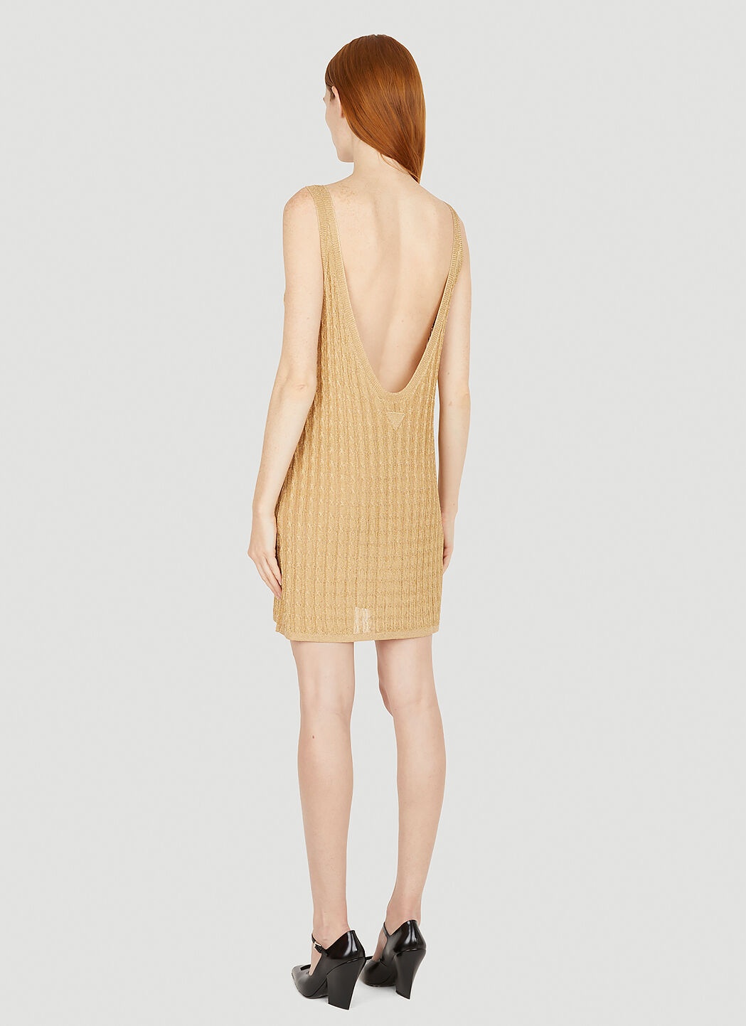 Metallic Cabel Knit Dress - 4
