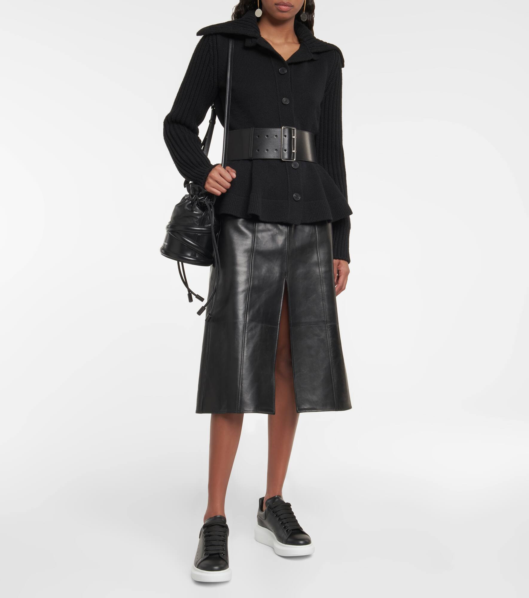 Oversized leather sneakers - 2
