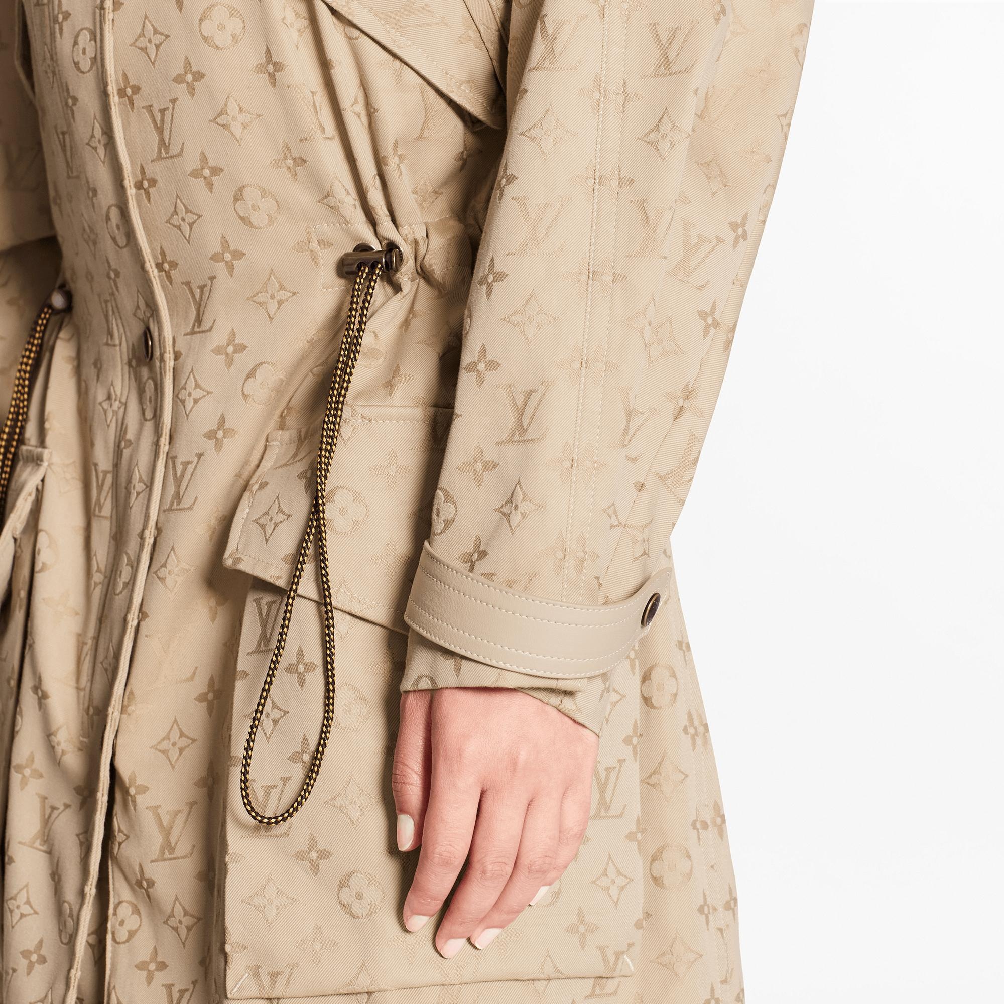 Monogram Jacquard Gabardine Relaxed Hooded Parka  - 5