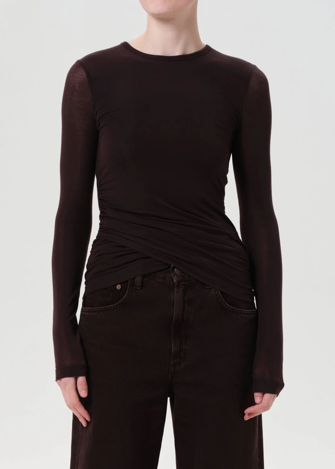 EVE TWIST TEE IN ROOT - 1