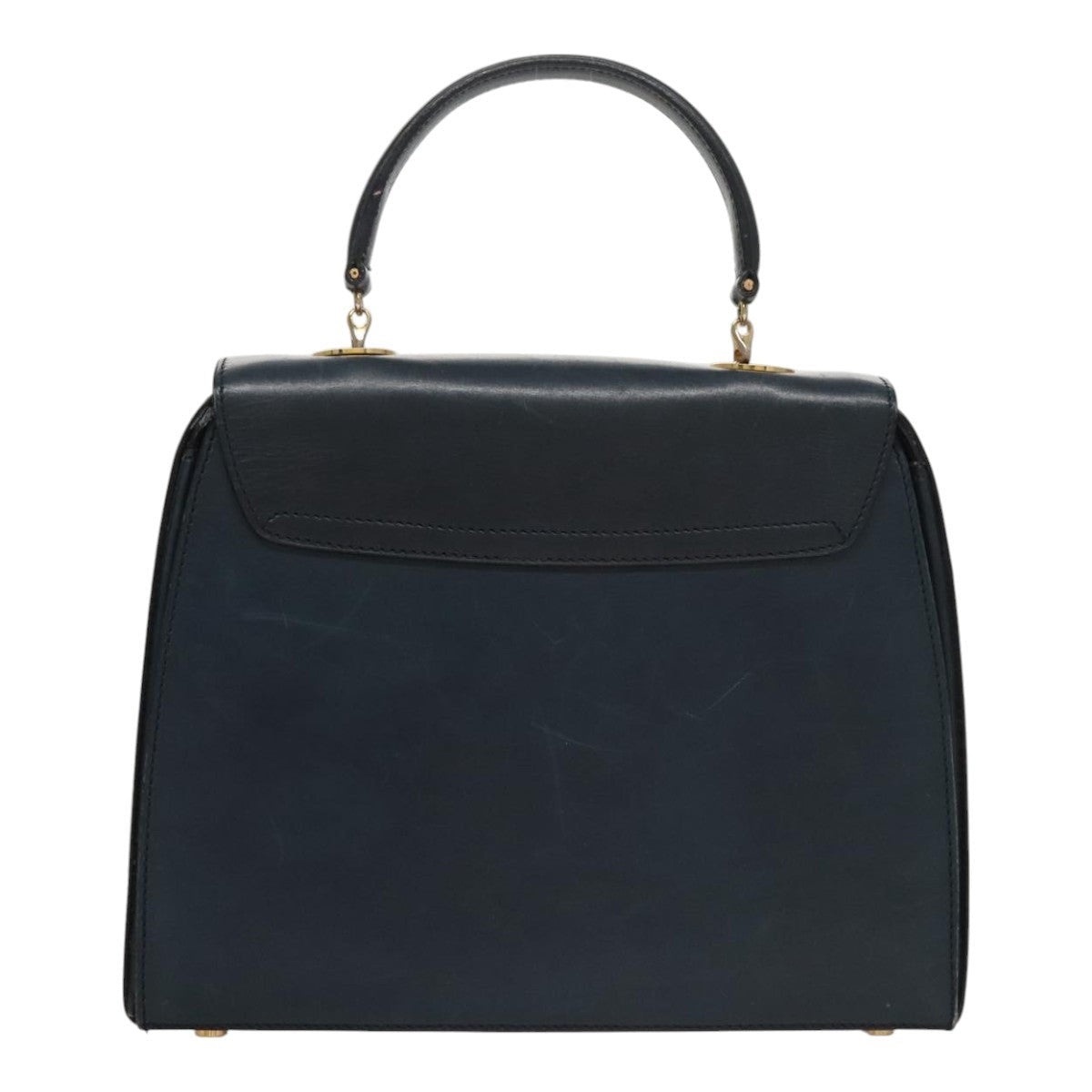 CELINE Hand Bag Leather Navy Red Yellow - 2
