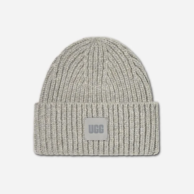 ® Women's Chunky Rib Beanie Acrylic Blend in Cobble - 1