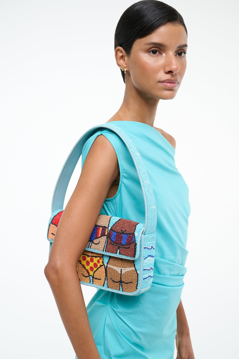 STAUD STAUD TOMMY BEADED BAG BEACH BUMS outlook