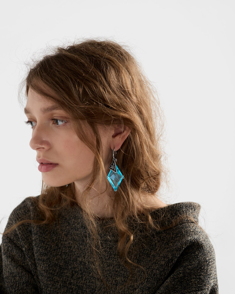 Prada Metal and glass earrings outlook