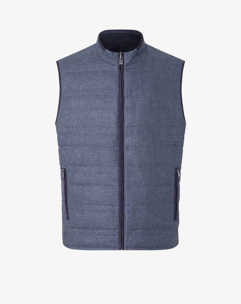 Reversible padded pale blue gilet 1