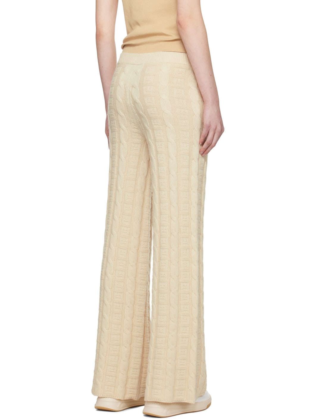 Beige Cable Trousers - 3