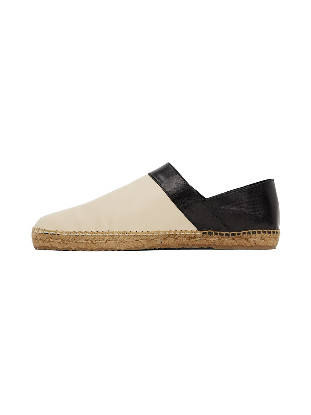 Black & Taupe Paneled Espadrilles - 3