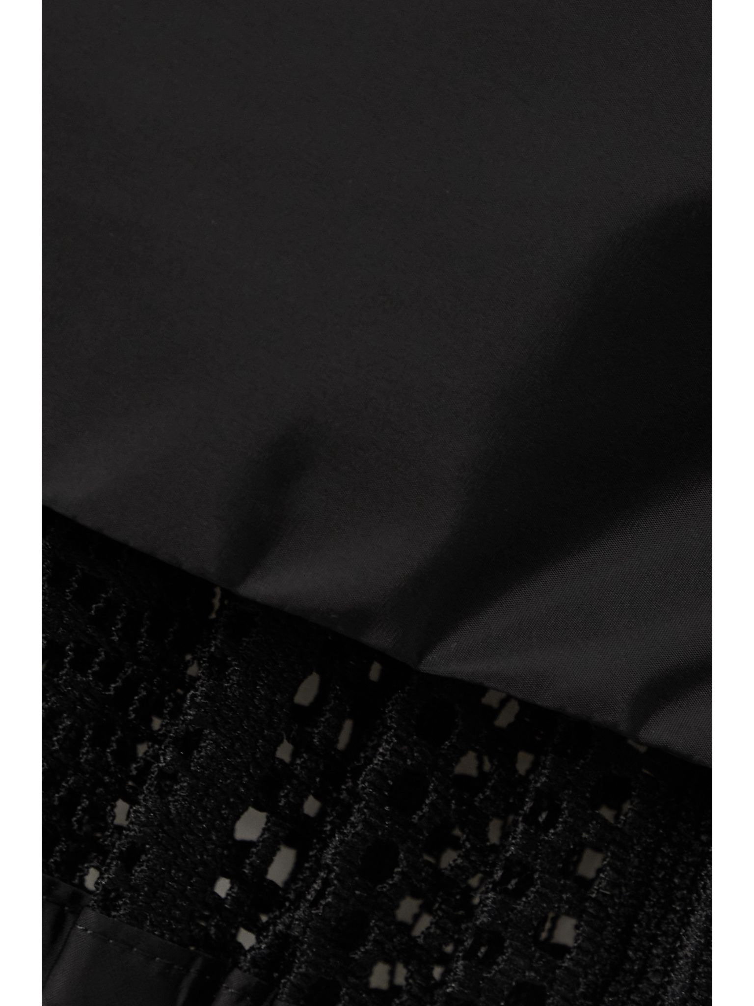 Baaba crocheted lace-trimmed shell parka Black - 5