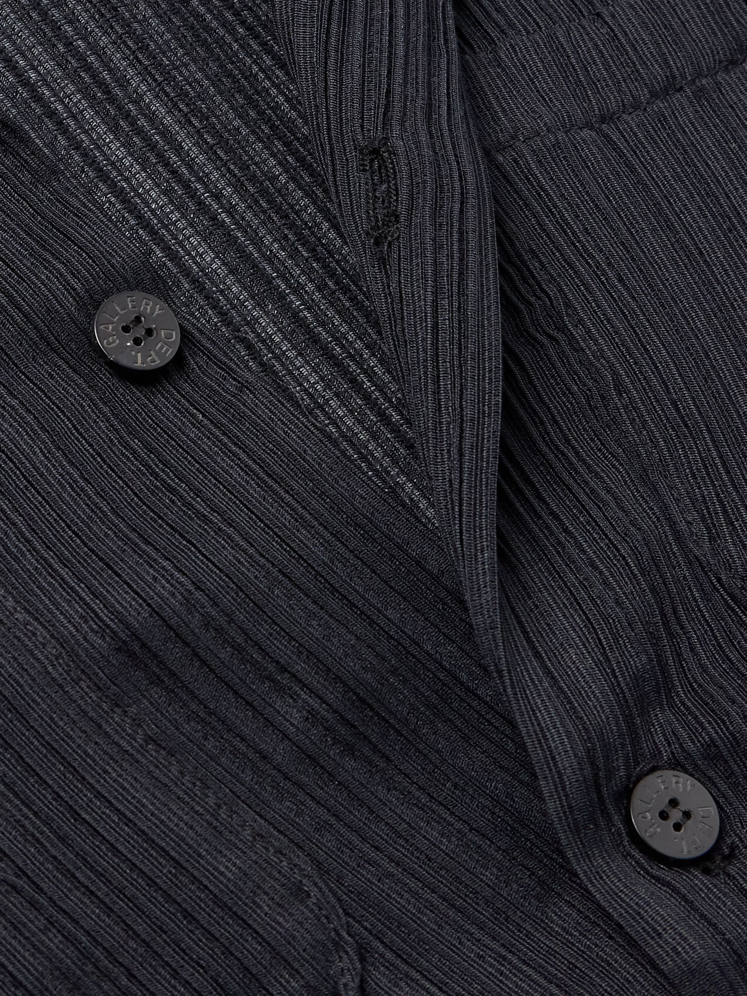 Playground Camp-Collar Cotton-Crepon Shirt Black - 5