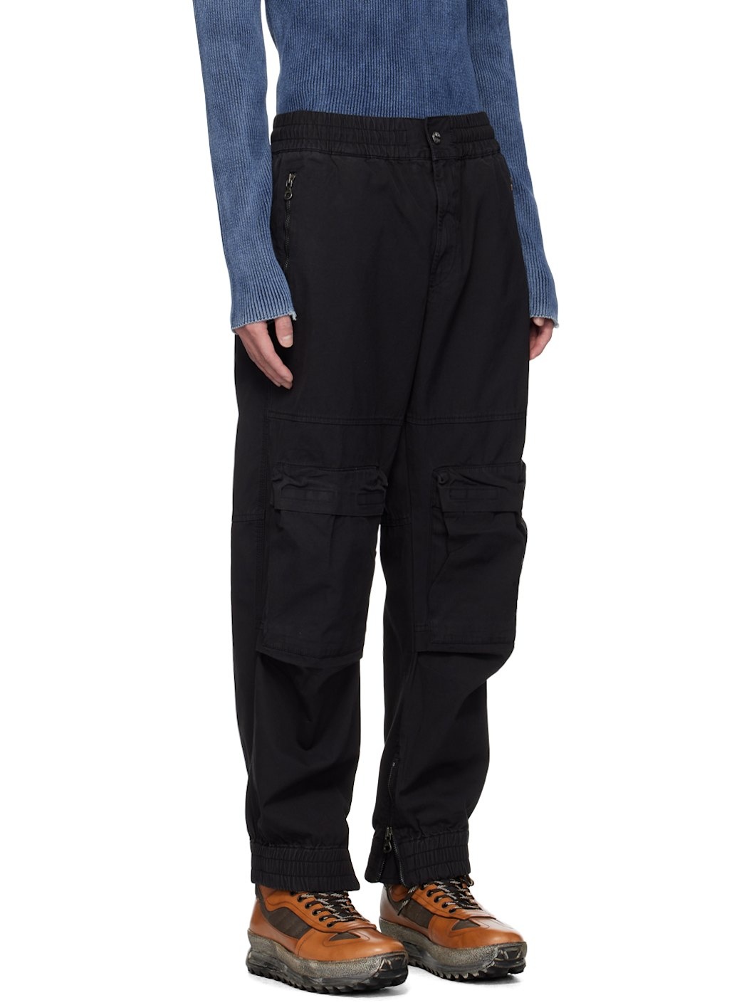 Black P-Beeck Cargo Pants - 2