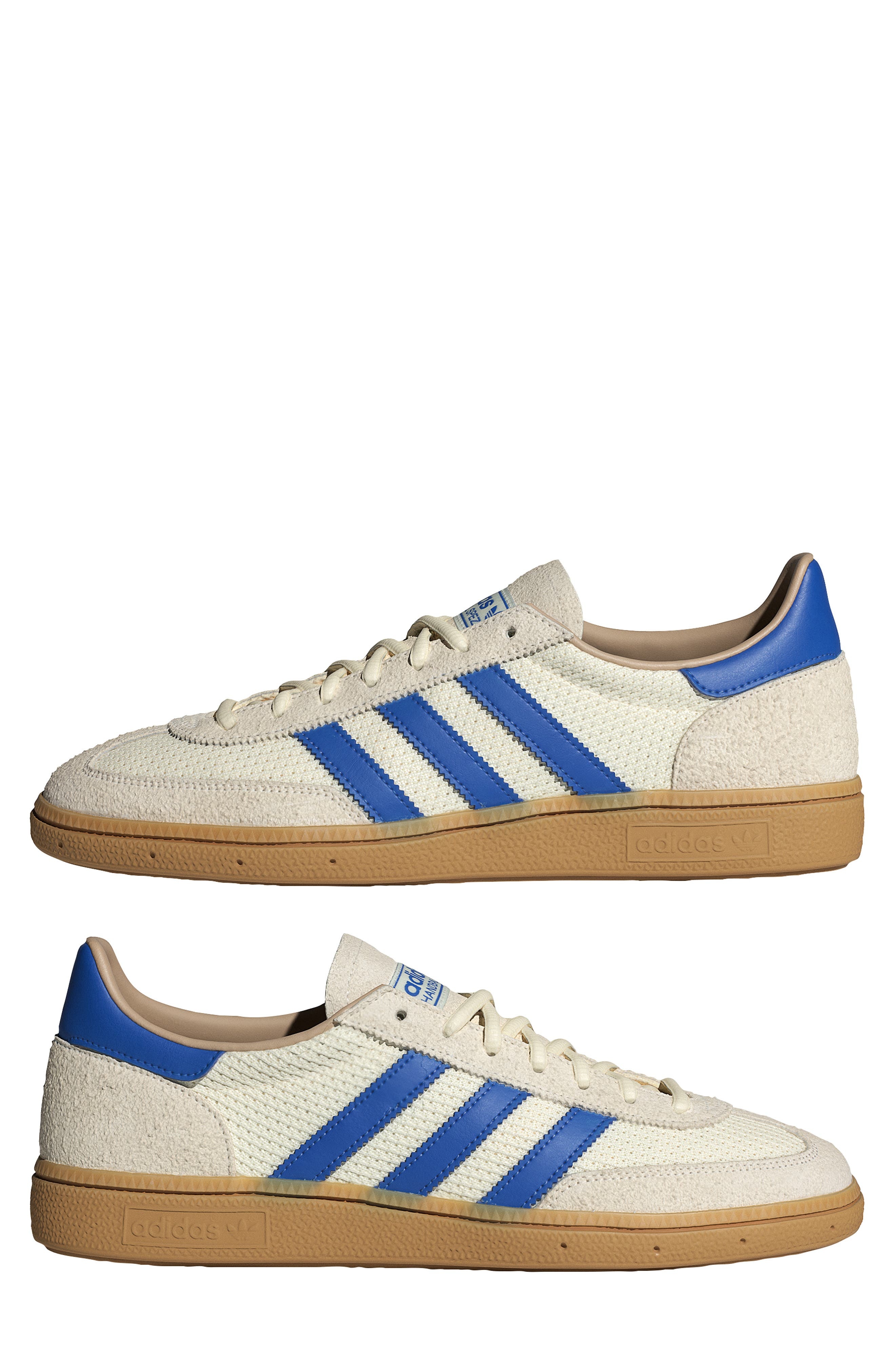adidas Gender Inclusive Handball Spezial Sneaker in Cream White/Blue/Sandstone at Nordstrom - 7