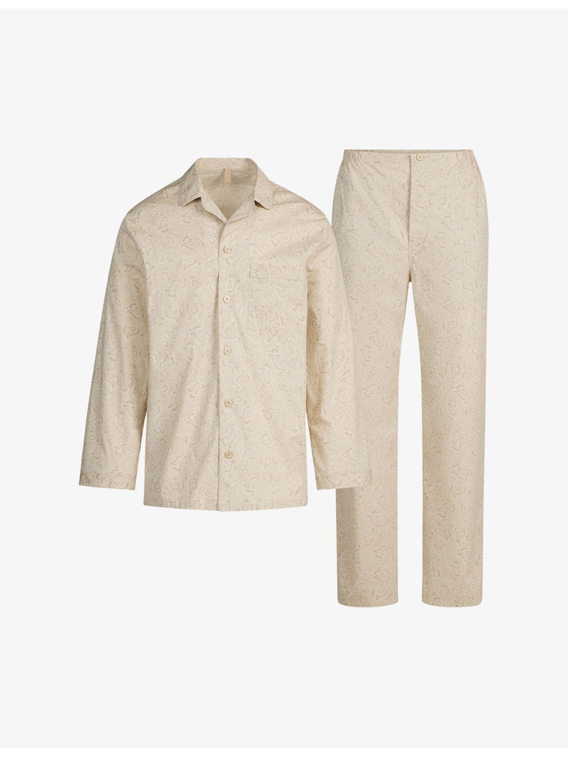 Cotton Poplin Paisley-Print Stretch-Cotton Pyjamas 1
