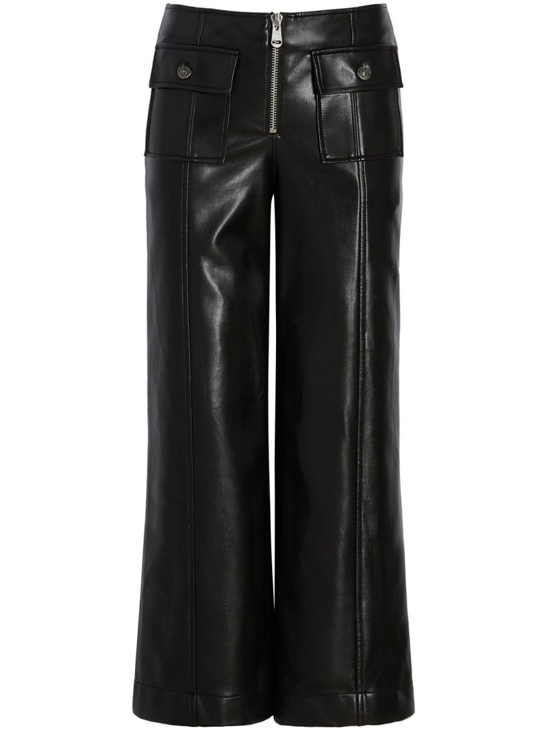 Azure faux-leather trousers 1