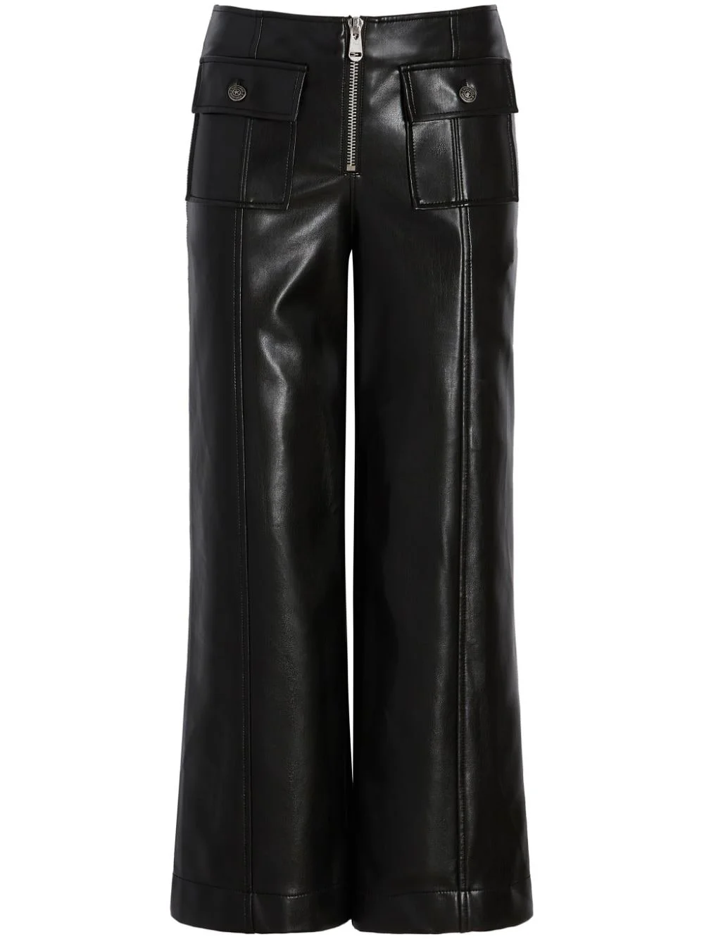 Azure faux-leather trousers - 1