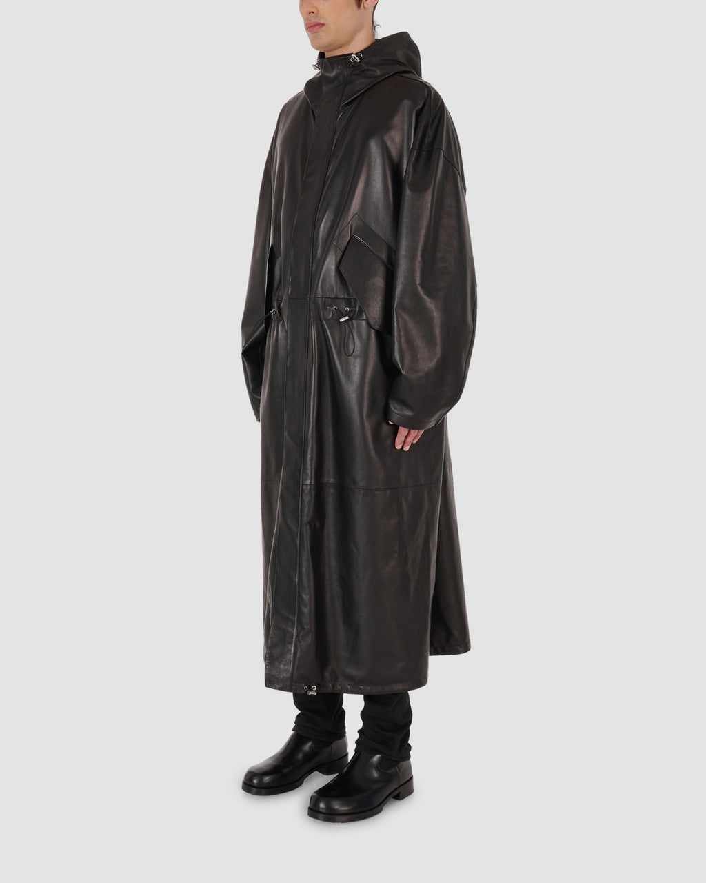 TECHNICAL LEATHER PARKA - 3