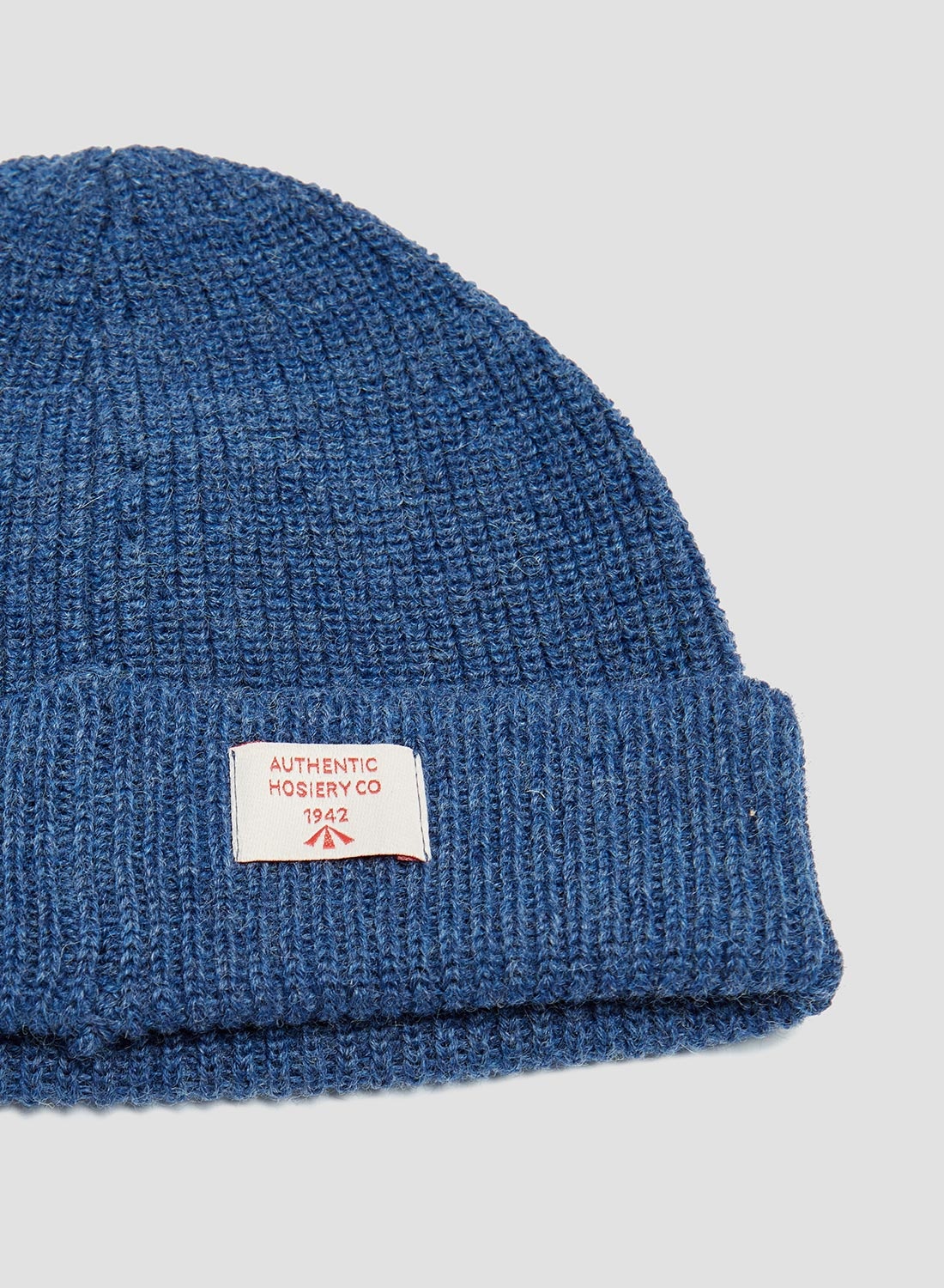 Solid Beanie in Denim - 3