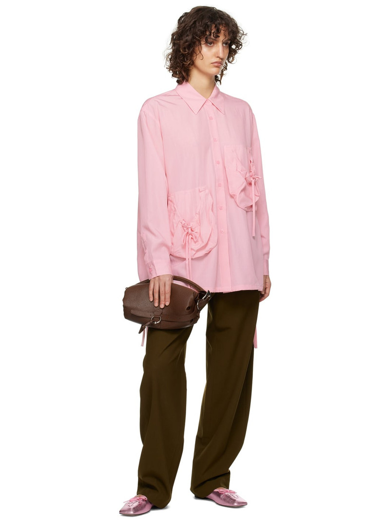 OPEN YY Pink Square Toe Ballerina Flats outlook