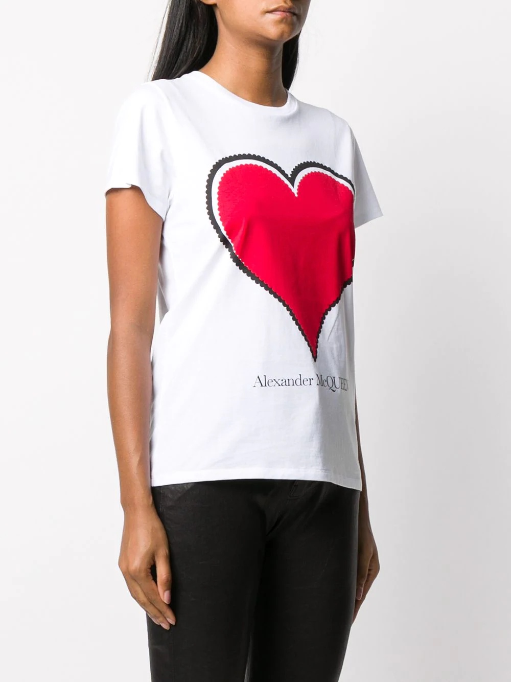 heart logo loose T-shirt - 3