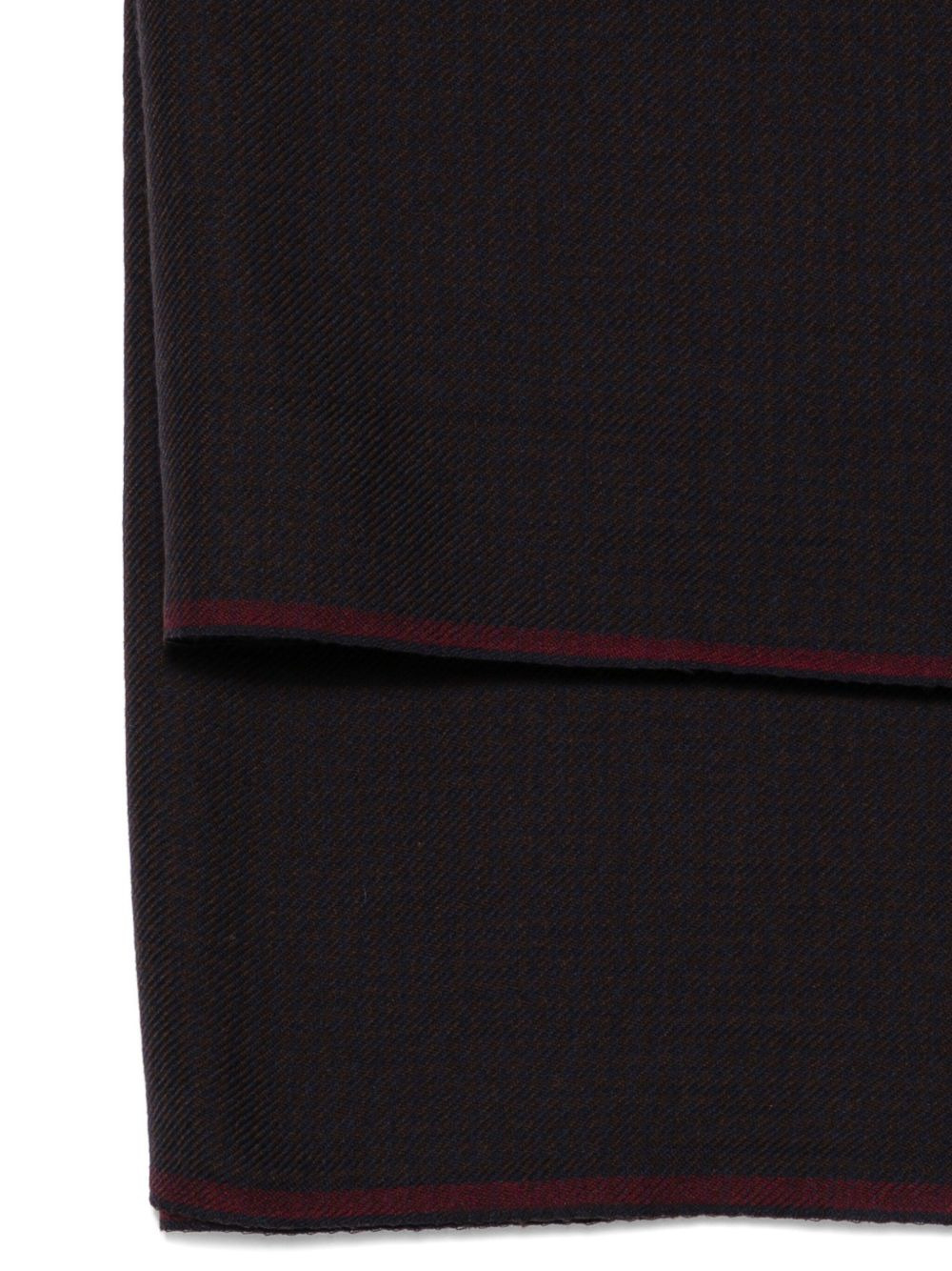 fringed-edge wool scarf - 2