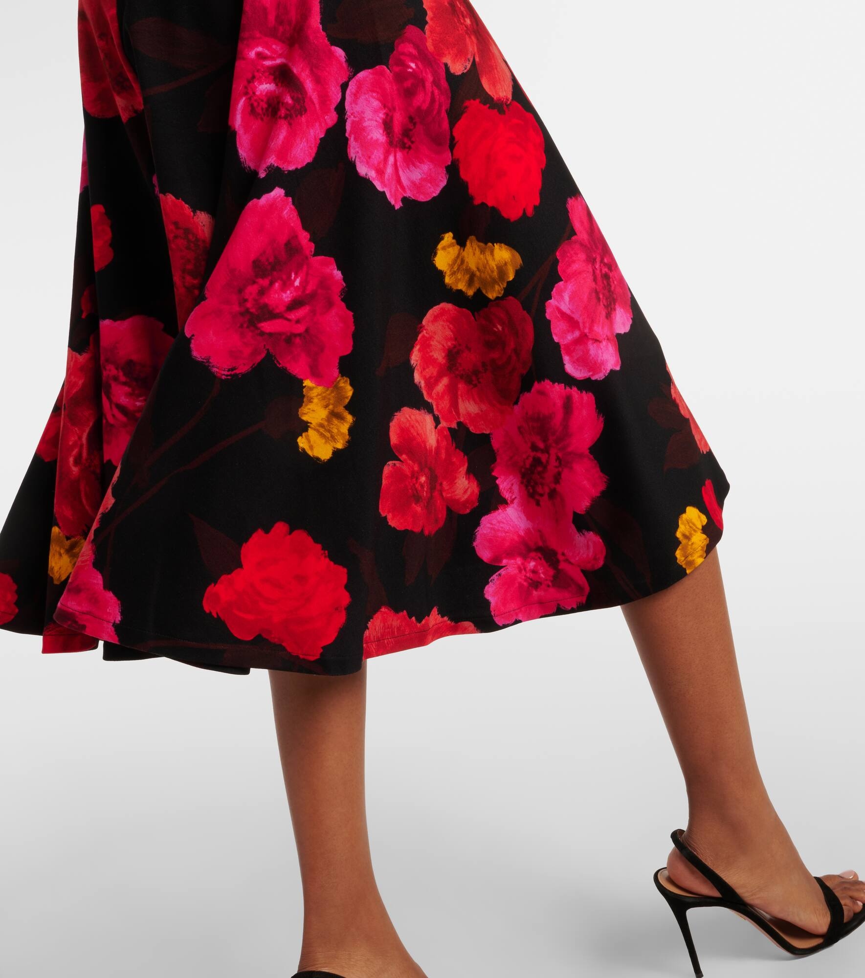 Floral gathered midi dress - 5