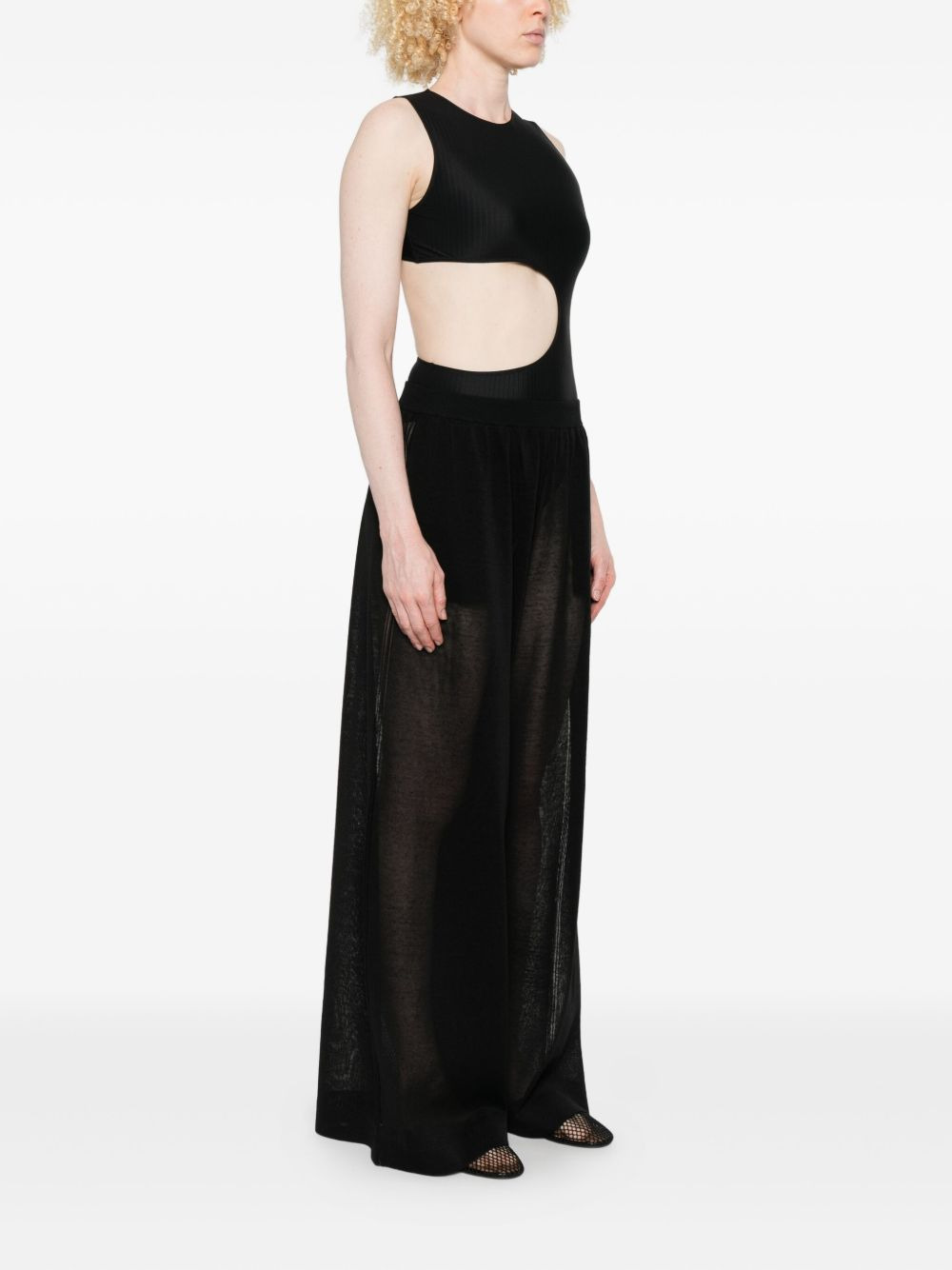 cut-out ribbed swimsuit - 3