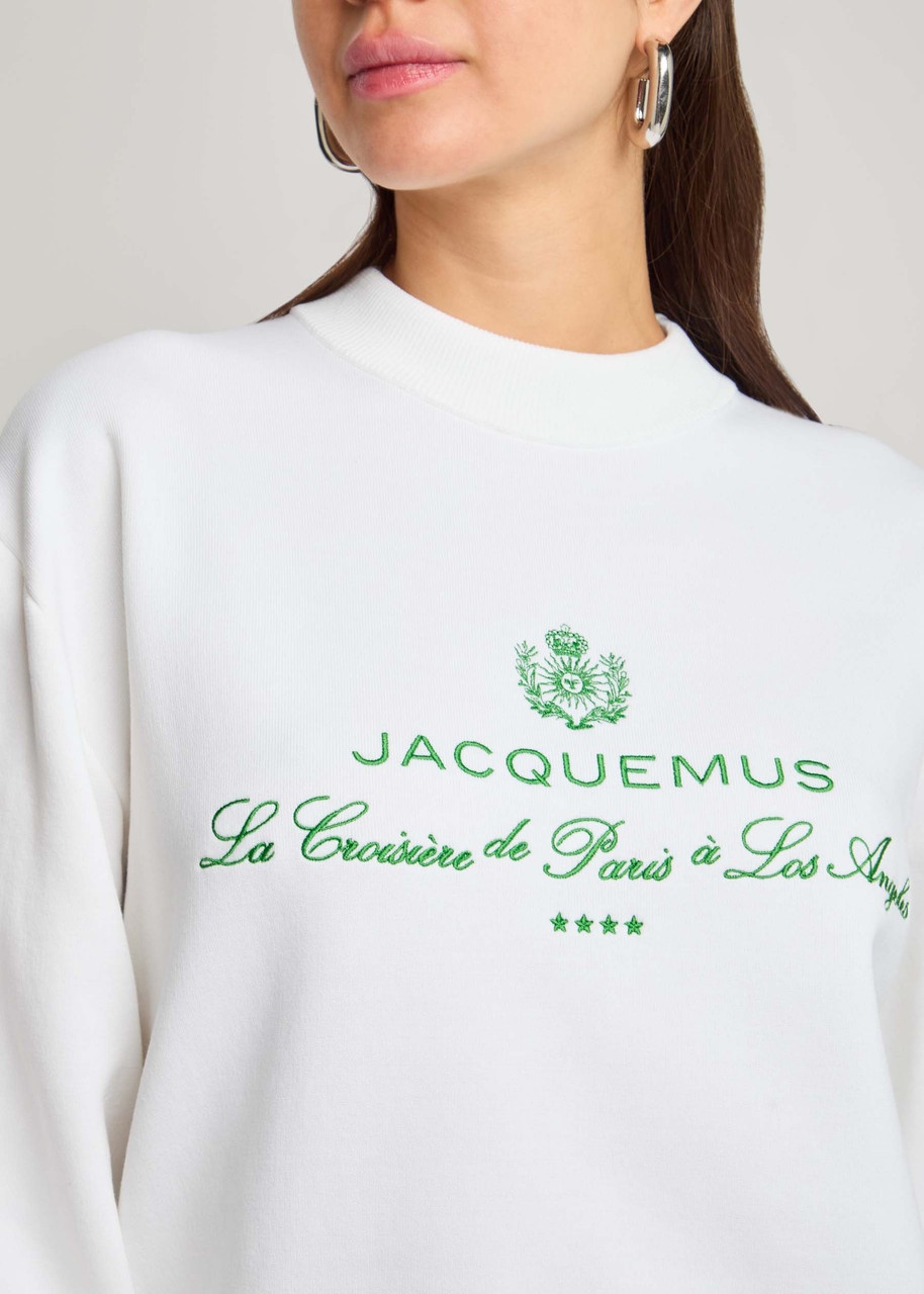 Jacquemus La Maille Venice Embroidered Cotton-blend Sweatshirt - 5